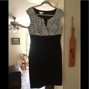 London Times Dress Black & White size 10